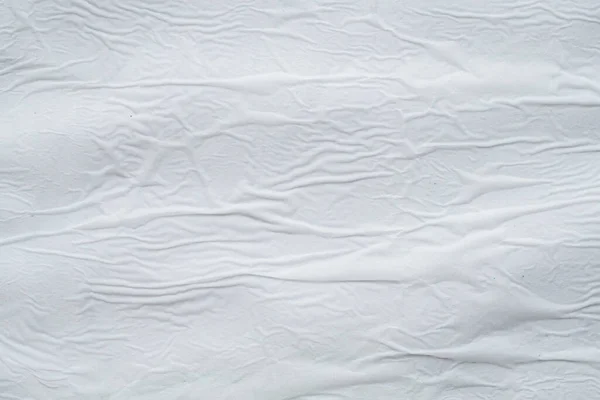 Prázdné Bílé Zmačkané Pomačkaný Papír Plakát Textura Povrch Pozadí — Stock fotografie