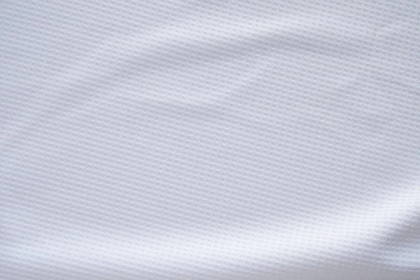 Bianco Sport Abbigliamento Tessuto Calcio Camicia Jersey Texture Astratto Sfondo — Foto Stock