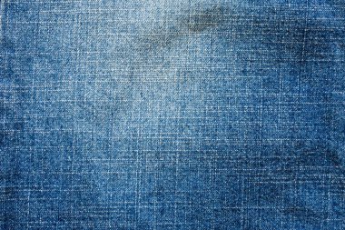 Denim mavi kot dokusu arkaplan üst görünümünü kapat