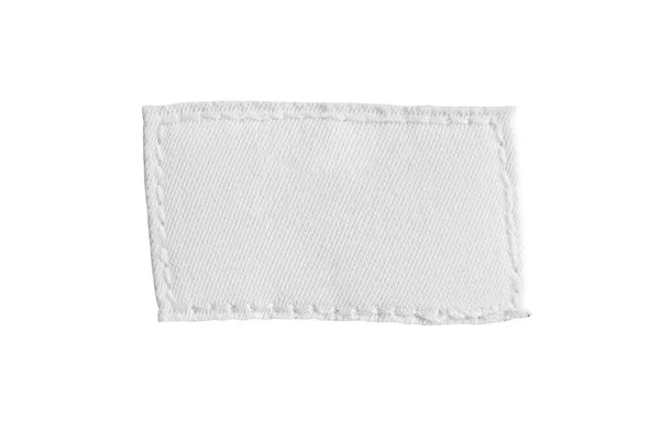 Blanc Blanc Blanchisserie Soin Vêtements Étiquette Isolée Sur Fond Blanc — Photo