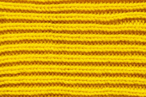 Textura Lana Punto Amarillo Fondo — Foto de Stock