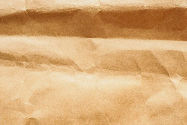 Brown Carta Accartocciata Riciclato Kraft Foglio Texture Sfondo — Foto Stock