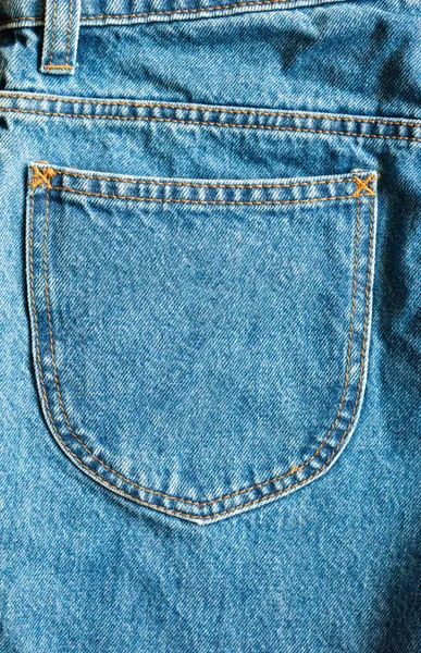 Blå Denim Jeans Bakficka Bakgrund — Stockfoto