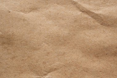 Kahverengi buruşmuş kağıt geri dönüştürülmüş Kraft yaprak dokusu arka planı