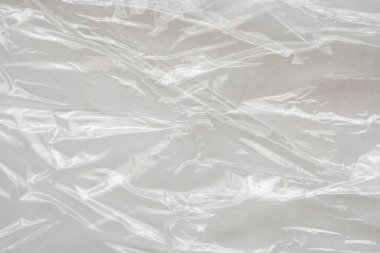 Beyaz plastik film sarma dokusu arkaplanı