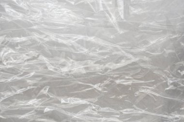 Beyaz plastik film sarma dokusu arkaplanı