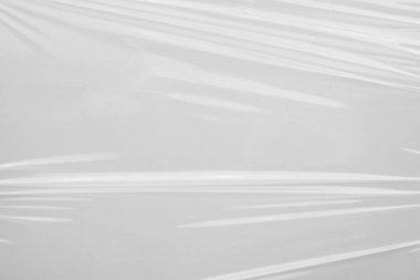 Beyaz plastik film sarma dokusu arkaplanı