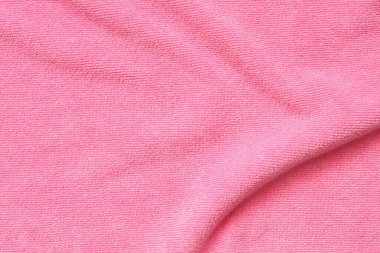 Pembe havlu kumaş dokusu yüzeyi arkaplanı kapatın