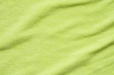 Yeşil havlu kumaş dokusu yüzeyi arkaplanı kapat