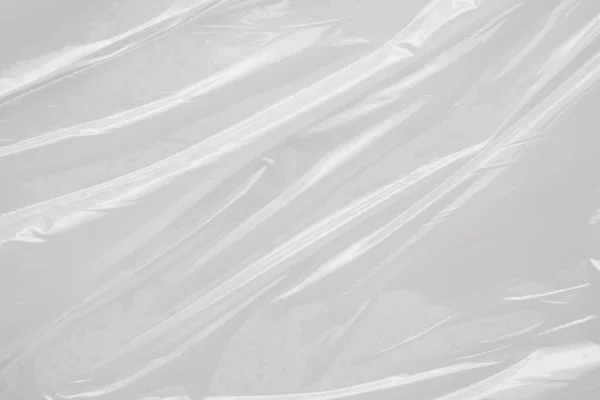 Beyaz plastik film sarma dokusu arkaplanı