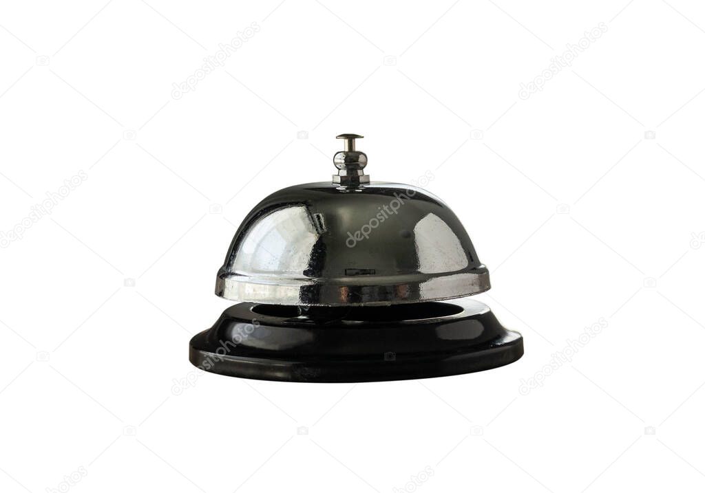 Hotel service bell isolated on white background