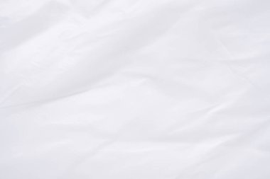 Beyaz plastik torba arkaplan dokusu kapat