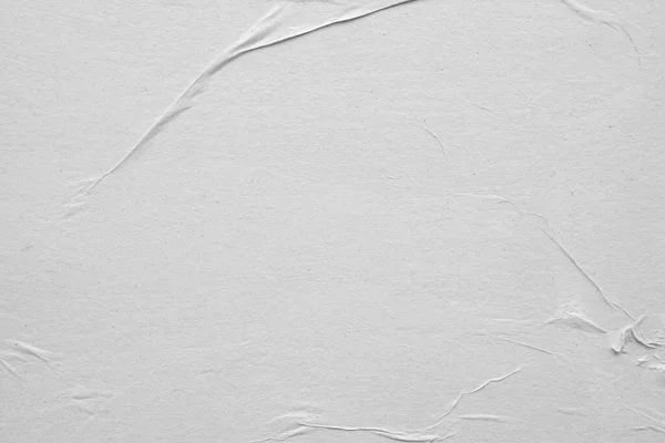 Blank White Crumpled Creased Paper Poster Texture Background — Stock Photo, Image