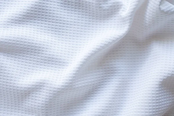 White Sports Clothing Fabric Football Shirt Jersey Texture Abstract Background — Stock Photo, Image