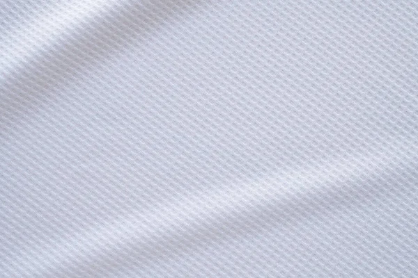 Branco Esportes Vestuário Tecido Futebol Camisa Jersey Textura Abstrato Fundo — Fotografia de Stock