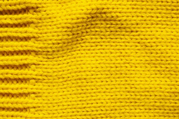 Textura Lana Punto Amarillo Fondo — Foto de Stock