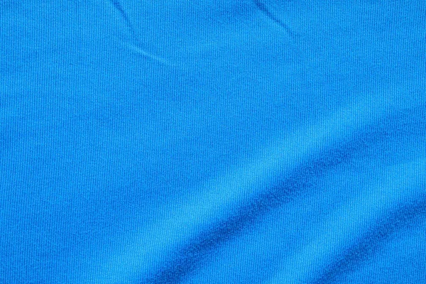 Blue Football Jersey Clothing Fabric Texture Sports Wear Background — Stock Photo, Image