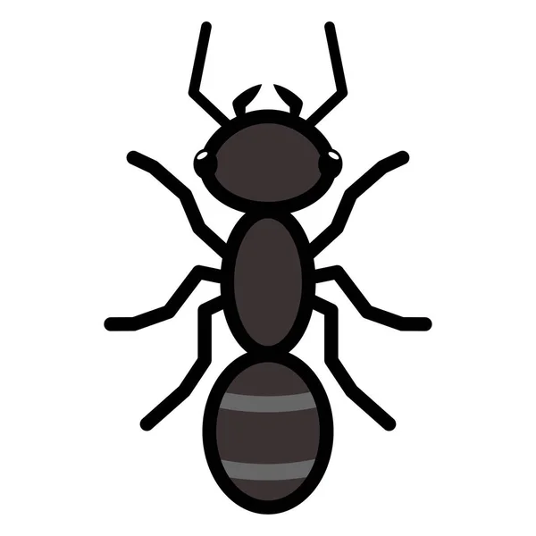 Ant Logo Symbole Icône Signe Une Simple Illustration Fourmi Isolée — Image vectorielle