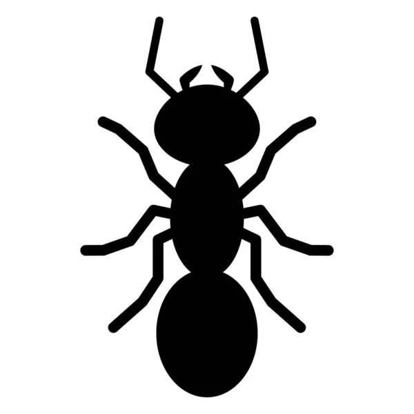 Ant Silhouette Logo Symbole Icône Signe Une Simple Illustration Silhouette — Image vectorielle