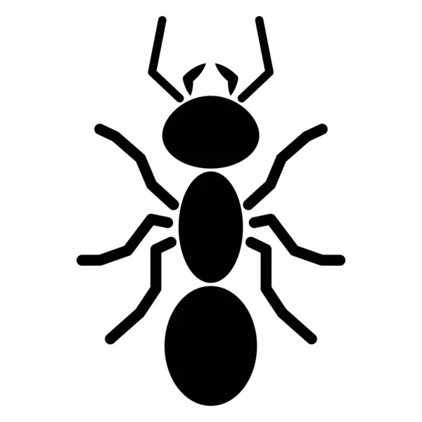 Séparé Fourmi Silhouette Logo Symbole Icône Signe Une Illustration Simple — Image vectorielle