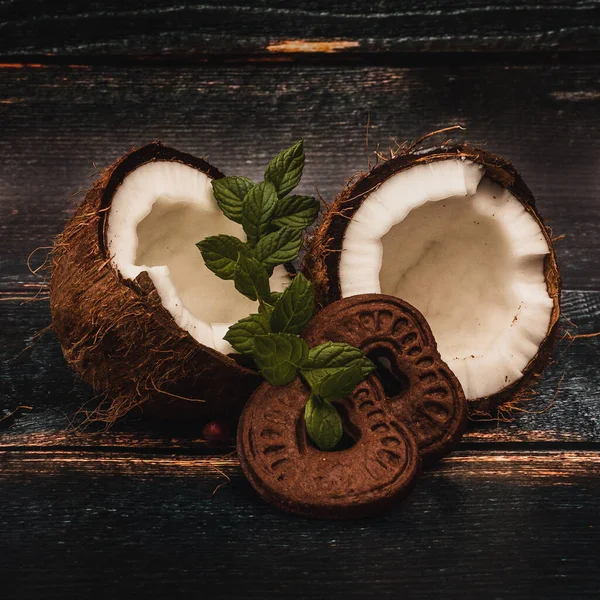 배경과 코코넛 — 스톡 사진
