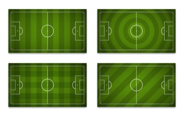 Farklı şekillerde futbol sahaları.
