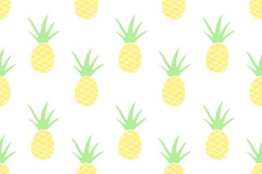 Ananas pürüzsüz desen, Vektör, İllüstrasyon