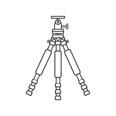 Tripod vektör simgesi, düz dizayn.