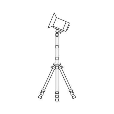 Stüdyo aydınlatma simgesi, düz tasarım ögesi.