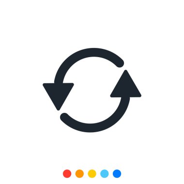 Simgeyi tazele ve güncelle, simgeyi eşzamanla, Vektör.