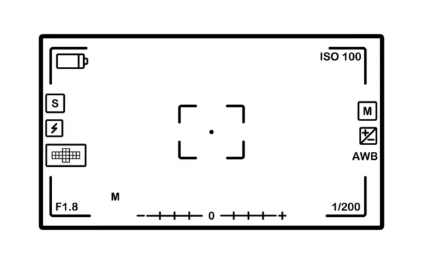 Gravador Tela Vídeo Uma Tela Que Informa Informações Operação Câmera — Vetor de Stock