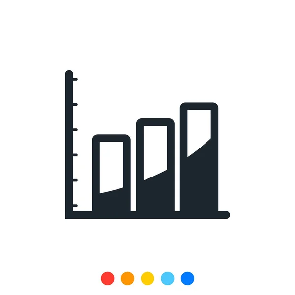 Gráfico Negócios Ícone Diagrama Gráfico — Vetor de Stock