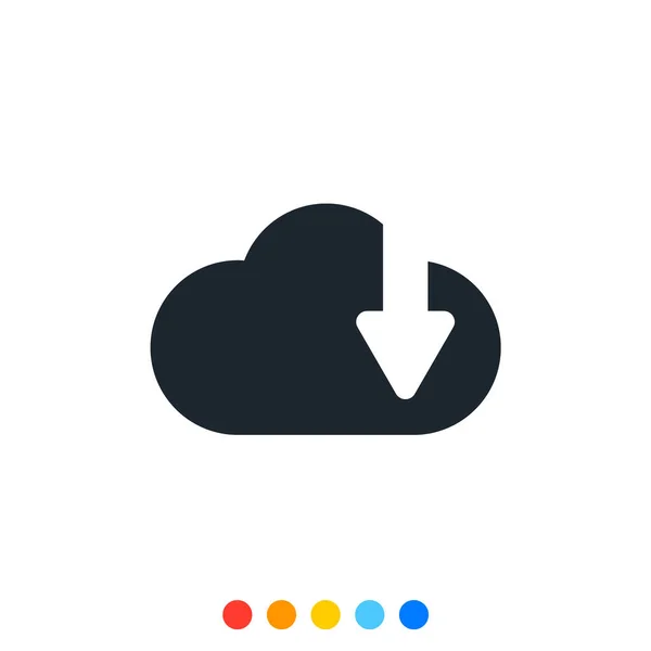 Nube Descargar Icono Lindo Icono Nube — Archivo Imágenes Vectoriales