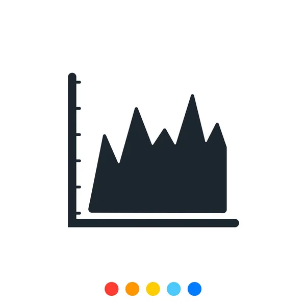 Gráfico Negócios Ícone Diagrama Gráfico — Vetor de Stock