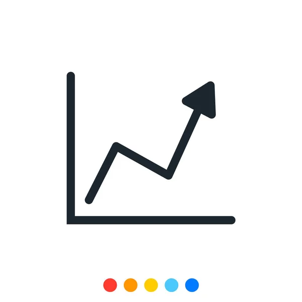 Gráfico Negócios Ícone Diagrama Gráfico — Vetor de Stock