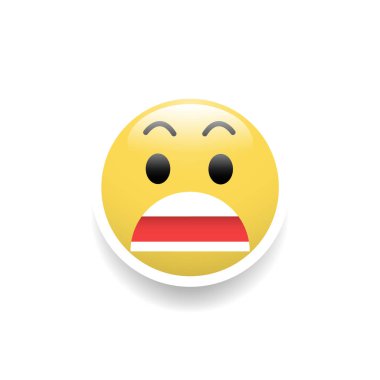 Şaşırmış yüz ifadesi, Vektör ve Görüntü.