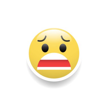 Endişeli yüz ifadeleri, Vektör ve Görüntü.