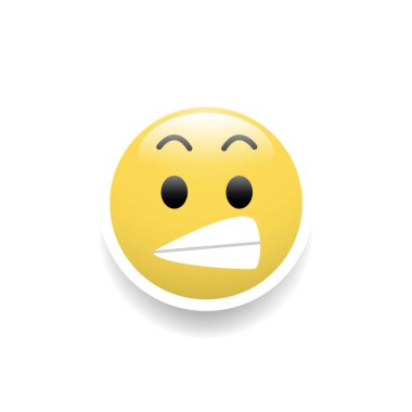 Şaşırtıcı yüz ifadesi, vektör ve illüstrasyon.