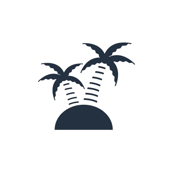 Kokosnussbaum Ikone Vektor Und Illustration — Stockvektor