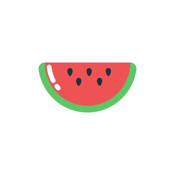 Niedliche Wassermelone Symbol Vektor Und Illustration — Stockvektor