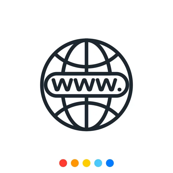 Ikona Przeglądarki Internetowej Wektor Ilustracja — Wektor stockowy