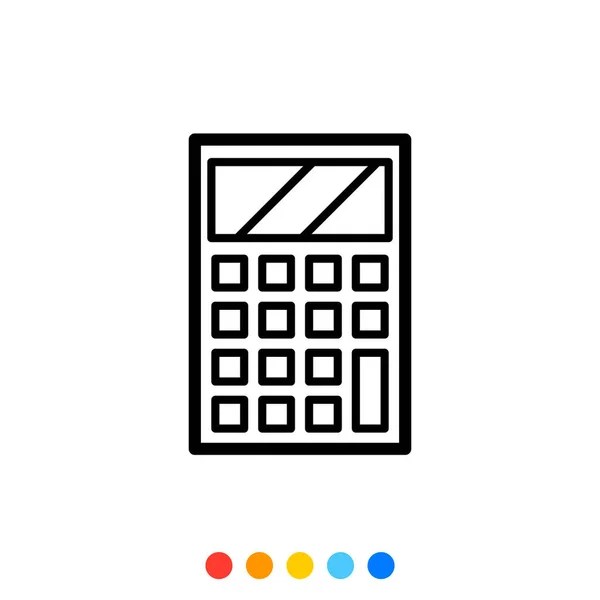 Ícone Portátil Calculadora Vetor Ilustração — Vetor de Stock