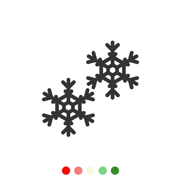 Einfaches Schneeflockensymbol Vektor Und Illustration — Stockvektor