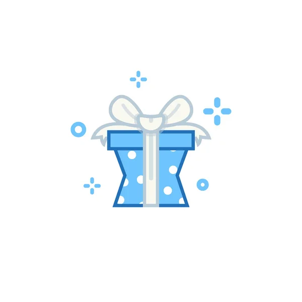 Elementos Diseño Plano Caja Regalo Icono Caja Regalo Vector Ilustración — Archivo Imágenes Vectoriales