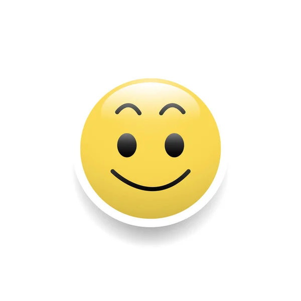 Smiley Face Emoticon Vetor Ilustração —  Vetores de Stock