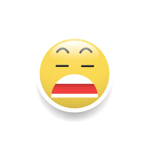 Verveeld Gezicht Emoticon Vector Illustratie — Stockvector