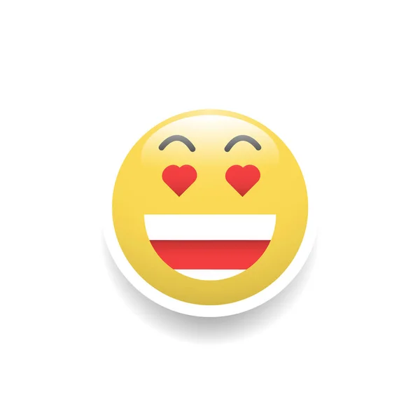 Emoticons Falling Love Falling Love Emoji Vector Illustration — Stock Vector