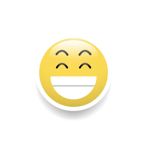 Good Mood Face Emoticon Vector Illustration — Stock Vector