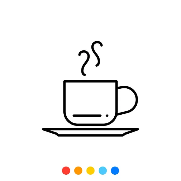 紅茶やコーヒーカップのアイコン ベクトルとイラスト — ストックベクタ