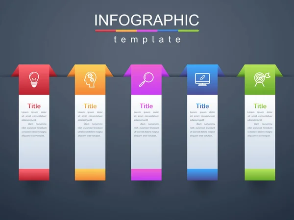 Moderne Designvorlagen Zur Präsentation Von Marketing Informationen Oder Geschäftsplanungsinformationen Infografik — Stockvektor